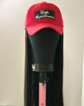 RED VELCRO ADJUSTABLE BASEBALL CAP/ SYNTHETIC HAIR