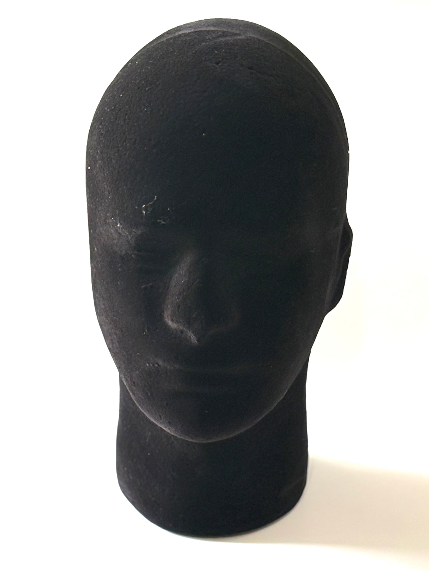 BLACK VELVET STYROFOAM DISPLAY HEAD