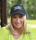 BLACK VELCRO ADJUSTABLE BASEBALL CAP/ SYNTHETIC HAIR