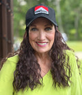 BLACK VELCRO ADJUSTABLE BASEBALL CAP/ SYNTHETIC HAIR