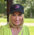 BLACK VELCRO ADJUSTABLE BASEBALL CAP/ SYNTHETIC HAIR