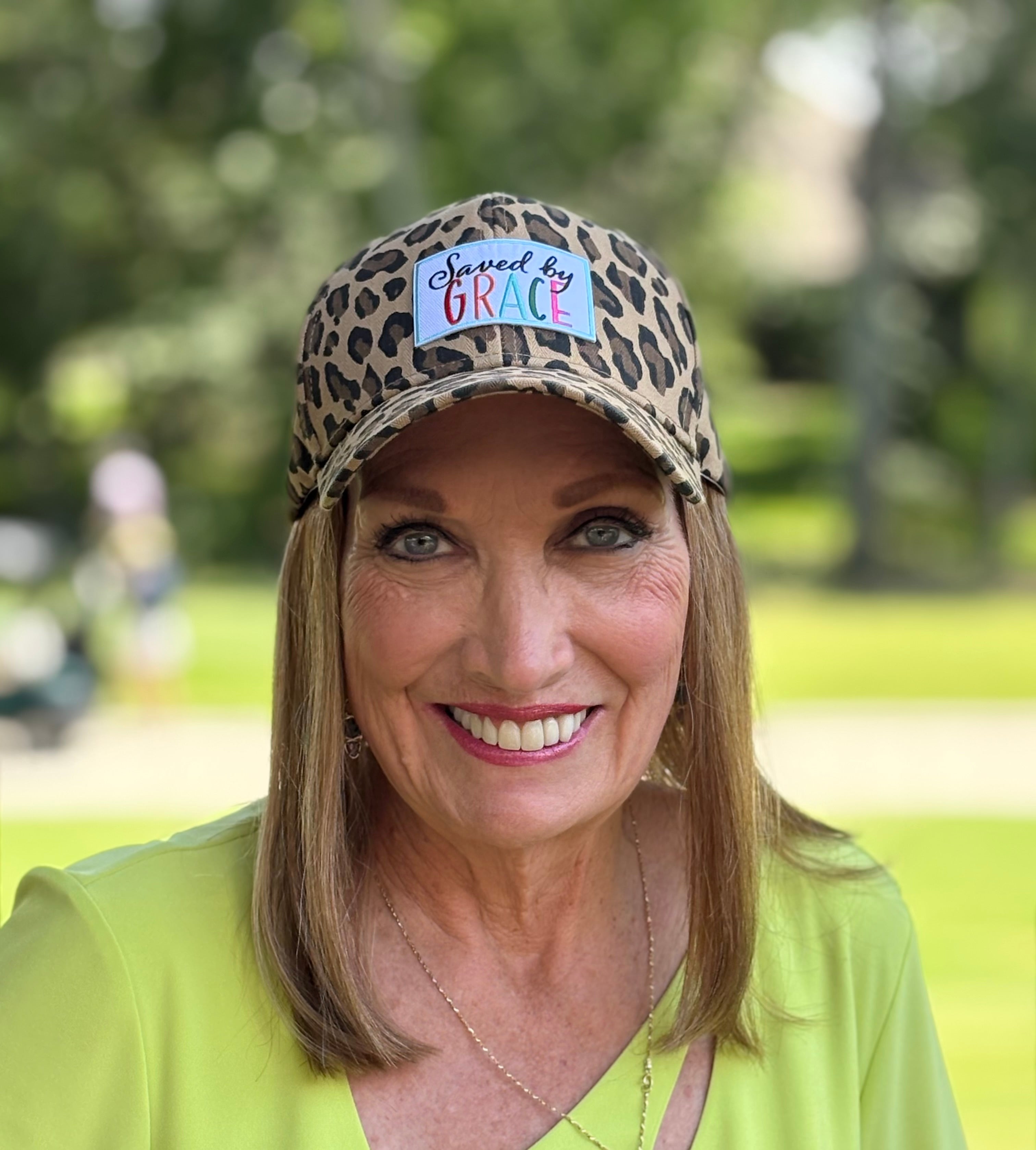 SAVED BY GRACE HUMAN HAIR/ ANIMAL VELCRO ADJUSTABLE BASEBALL CAP