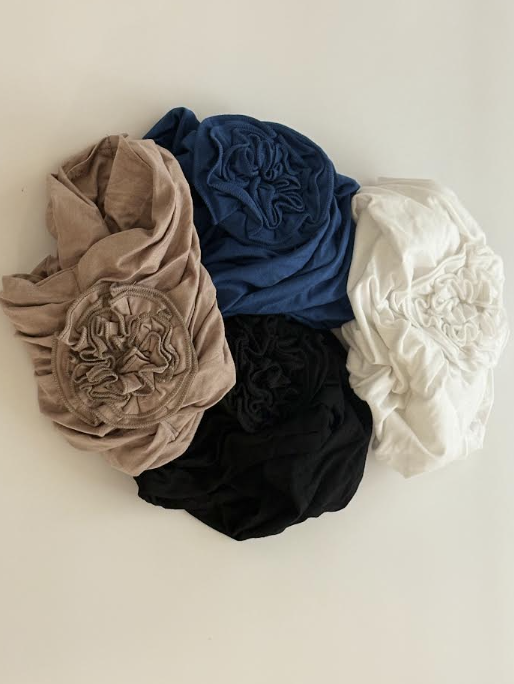 SOFT TURBANS WITH FLOWER