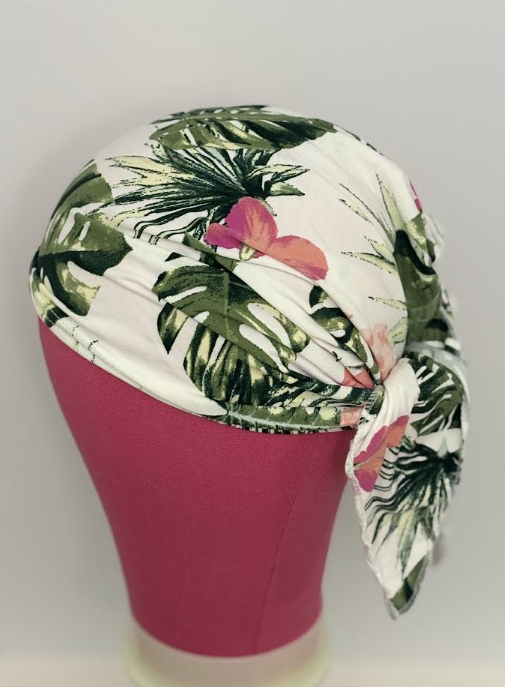 SOFT POLYESTER PRINTED TURBAN WITH TIE