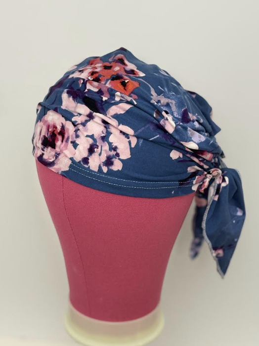 SOFT POLYESTER PRINTED TURBAN WITH TIE