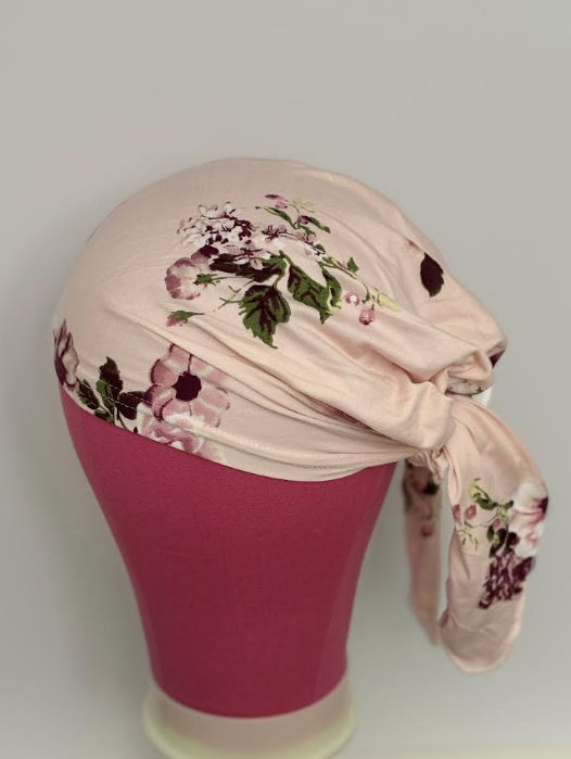 SOFT POLYESTER PRINTED TURBAN WITH TIE
