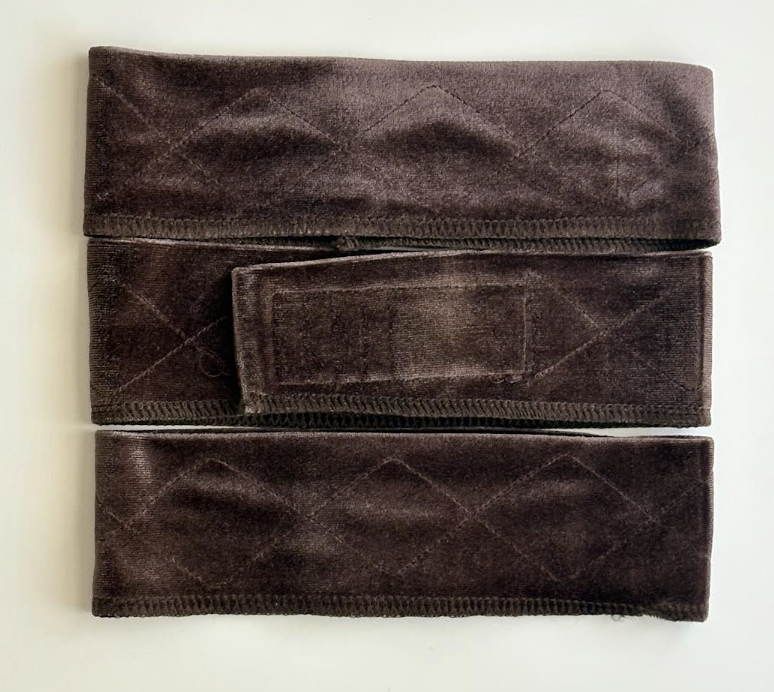 BROWN VELVET VELCRO WIG GRIP
